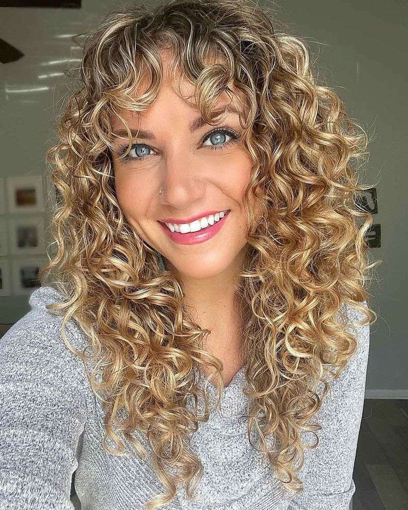 Layered Curly Fringe
