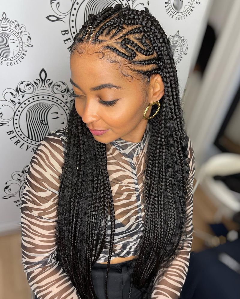 Half-Up Tribal Braids