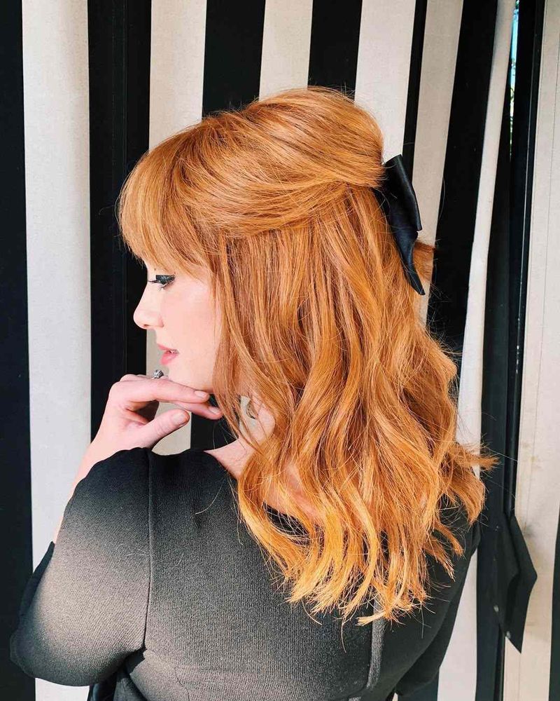 Teased Bump Half Updo