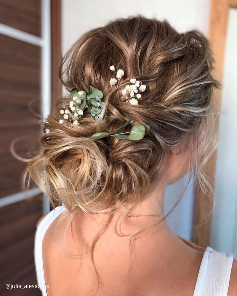 Twisted Chignon with Eucalyptus