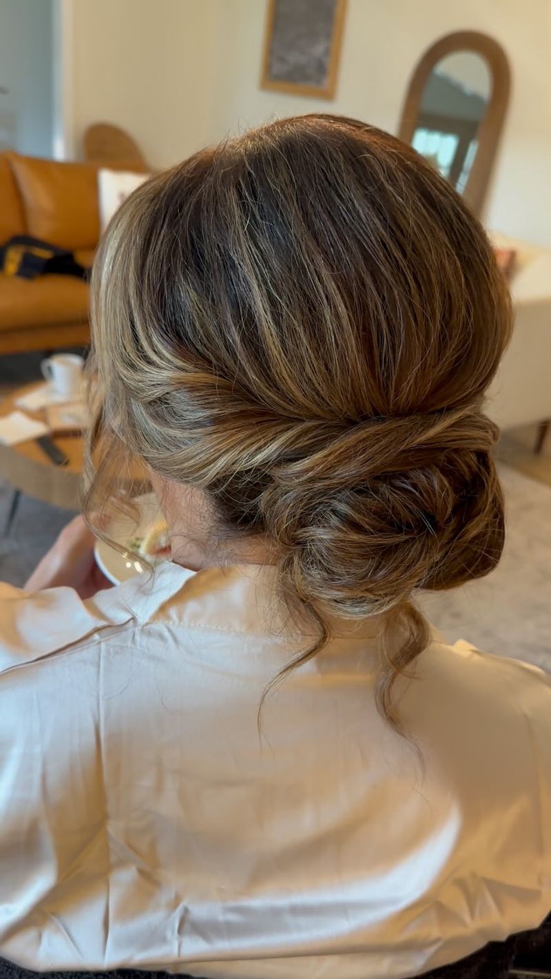 Soft Romantic Updo with Tendrils