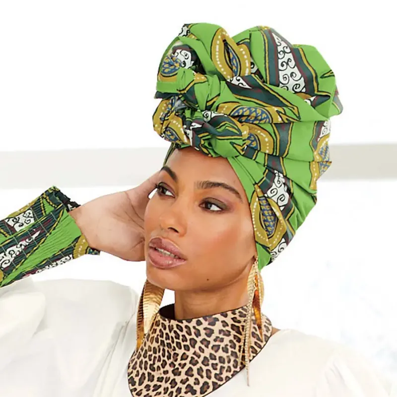 Headwrap with Statement Earrings