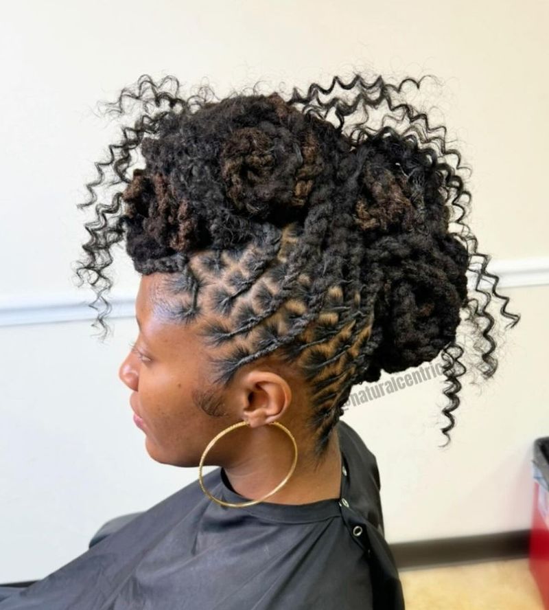 Twisted Updo Mohawk
