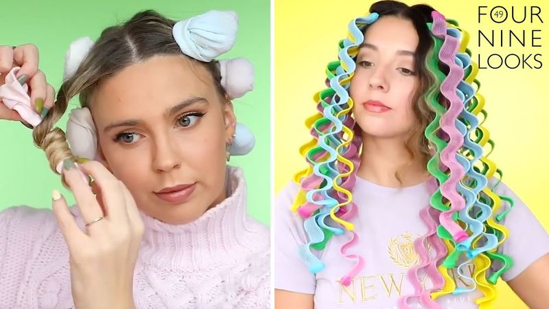 Rainbow Sock Curls