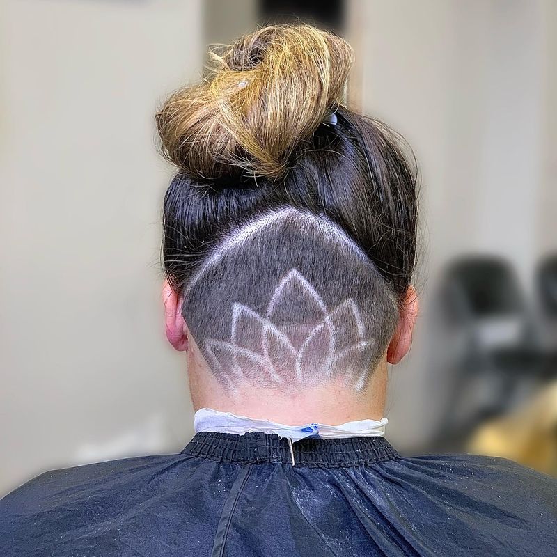 Twisted Top Knot with Undercut Design