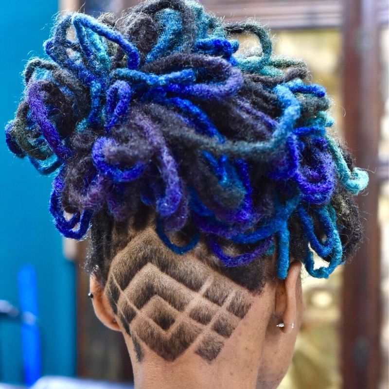 Undercut Locs with Geometric Designs