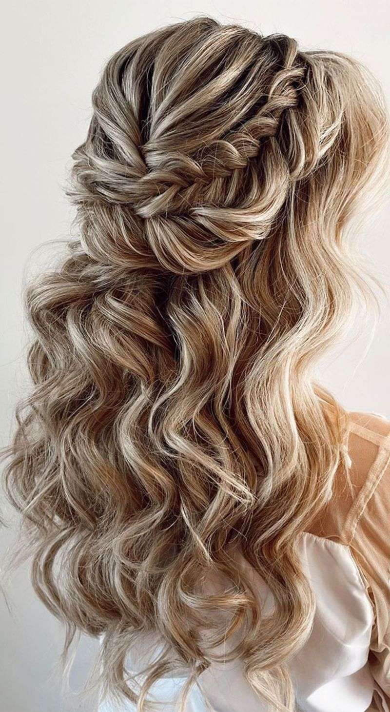 Icy Blonde Half-Up Twist