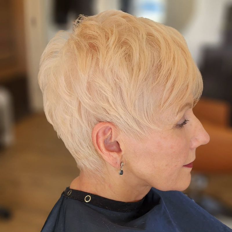 Dramatic Side-Swept Pixie