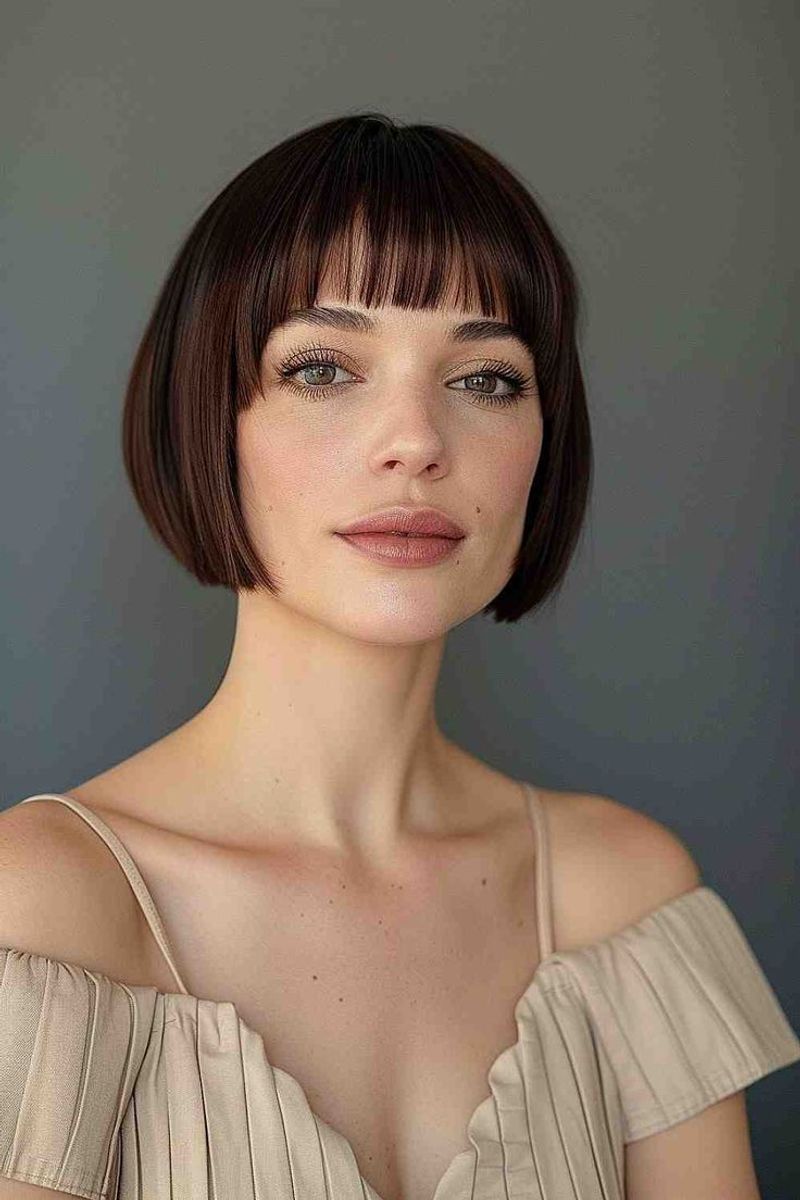 Blunt Bob with Baby Bangs