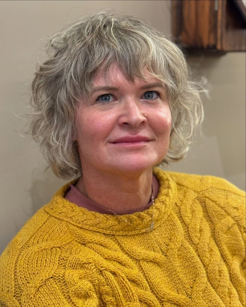 Curly Chin-Length Bob