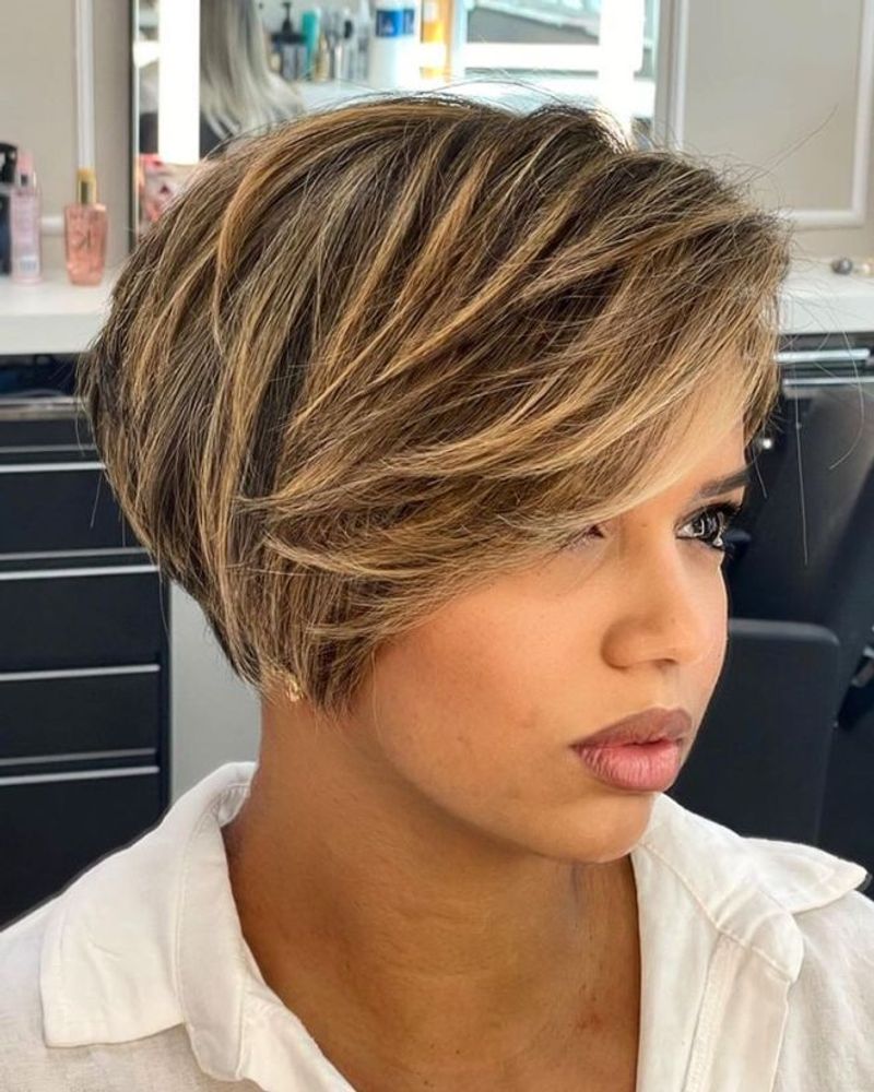 Long Pixie with Side Sweep