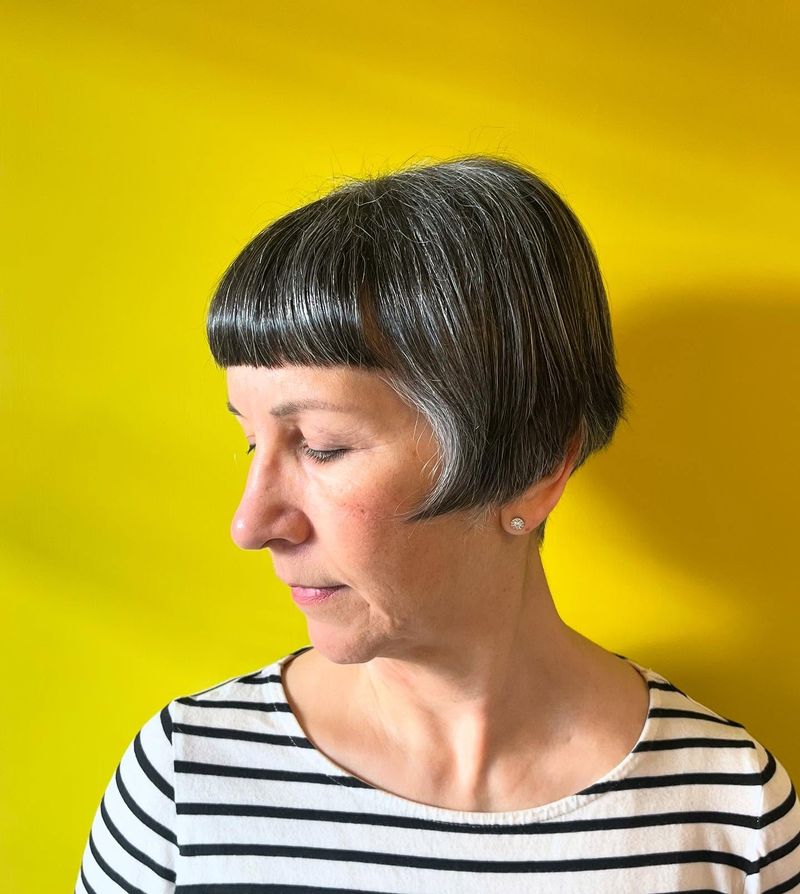 Blunt Bob with Micro-Bangs