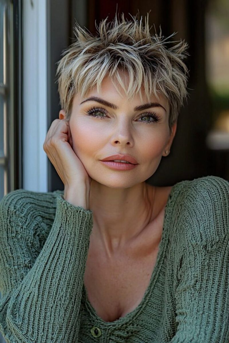 Disconnected Pixie with Bold Fringe
