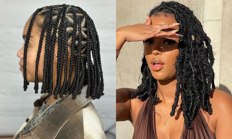 Asymmetrical Bob Braids