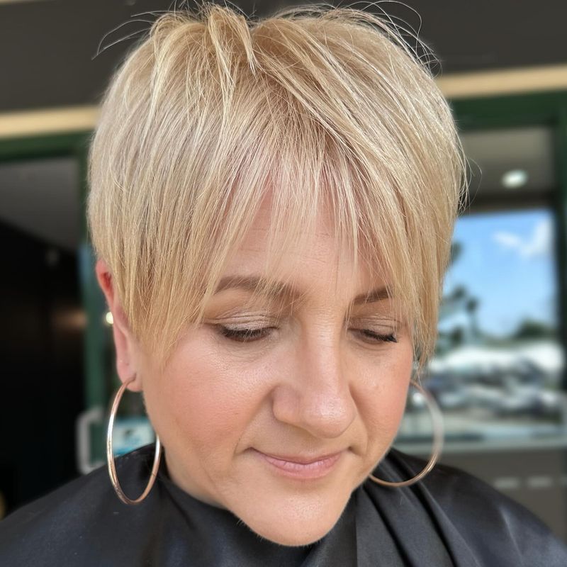 Textured Crop with Long Fringe