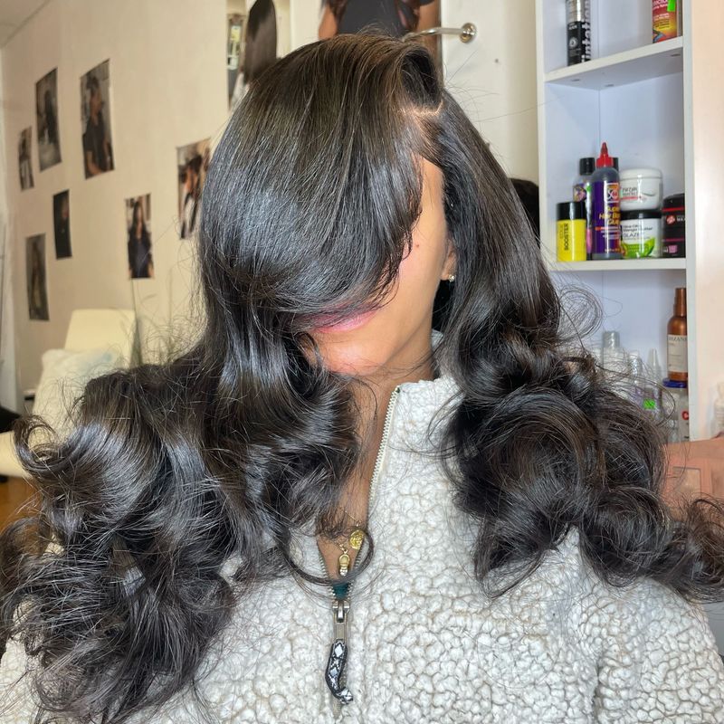 Soft Curls with Face-Framing Layers