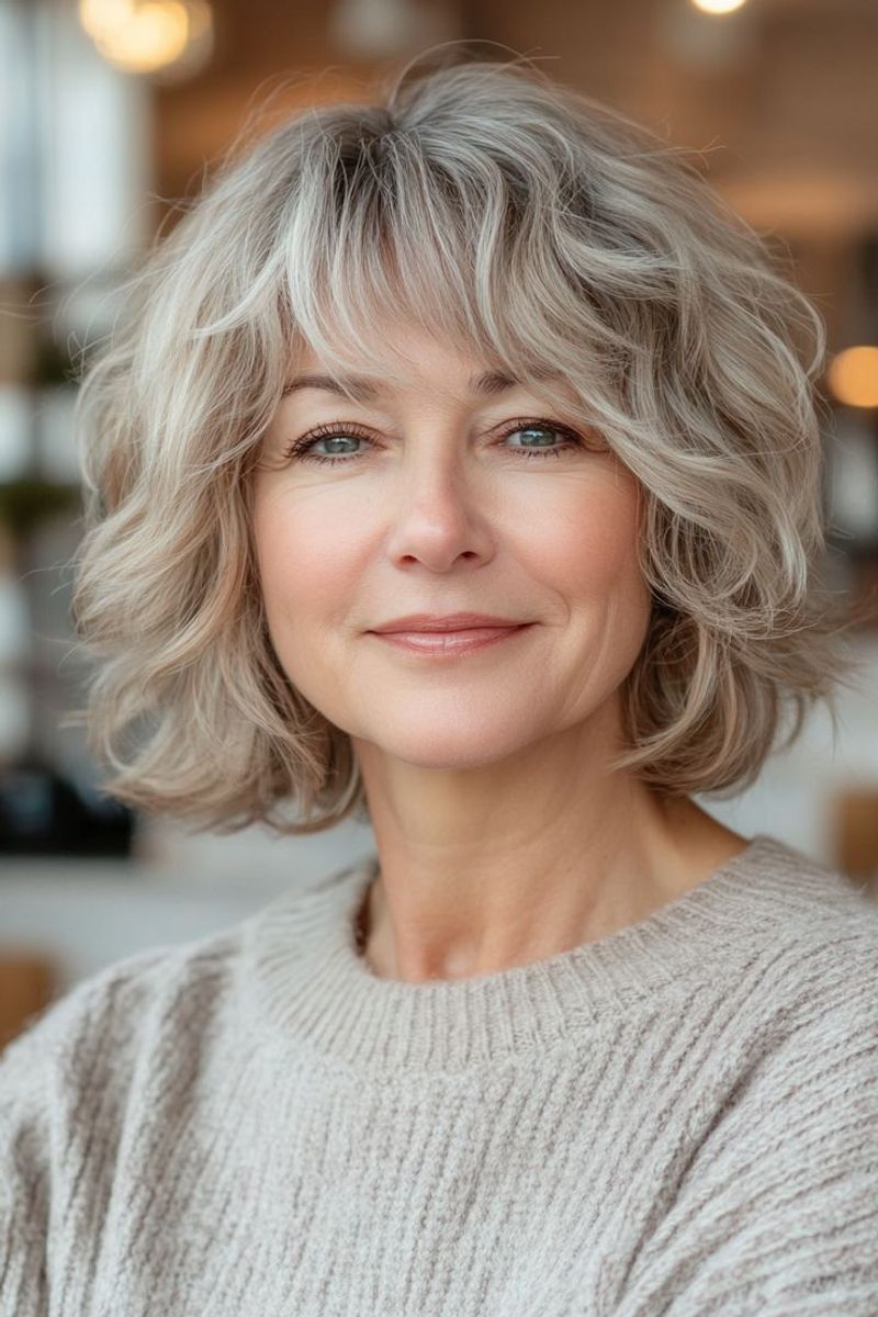 Tousled Bob with Waves