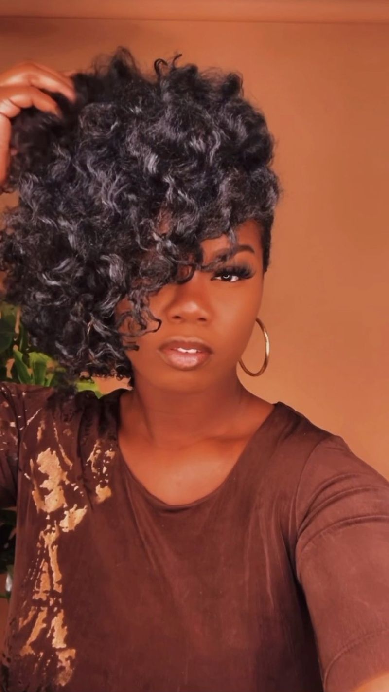 Side-Swept Curly Crop