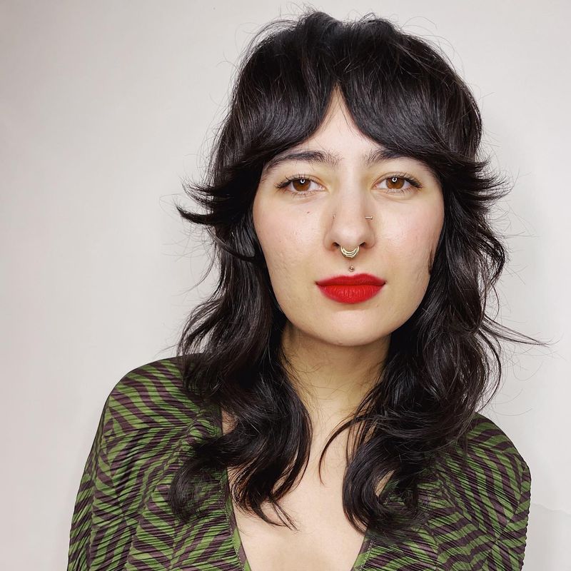 Razor-Cut Shag with Baby Bangs