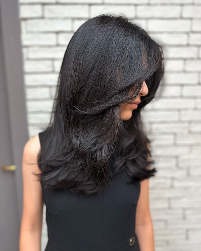 Textured Midi with Wispy Ends