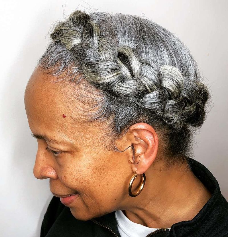 Braided Crown with Natural Temples