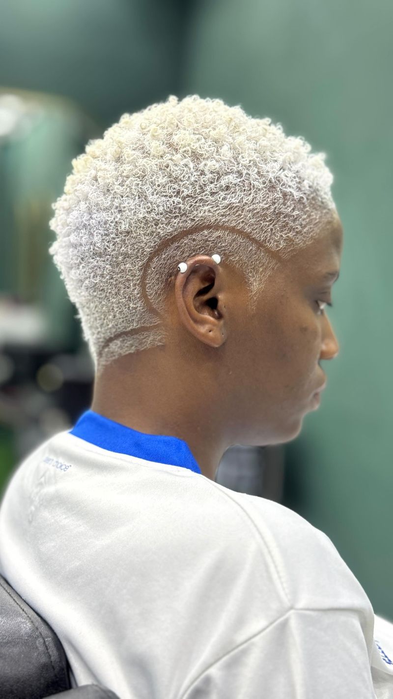 Finger Coils with Shaved Sides