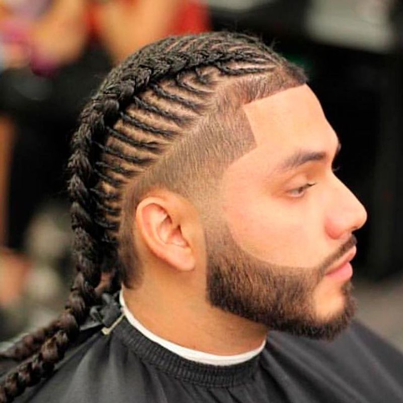 Cornrows with Faded Sides