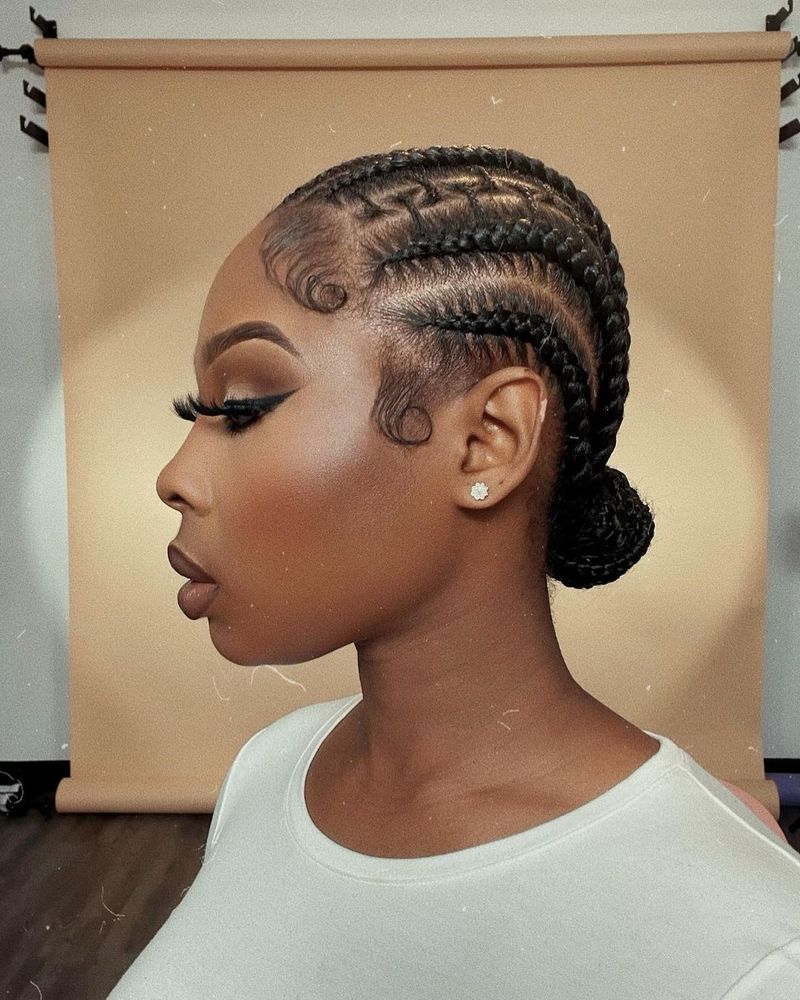 Cornrows with Baby Hair Styling
