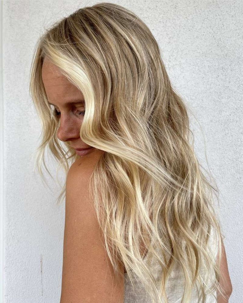 Champagne Blonde Beach Waves