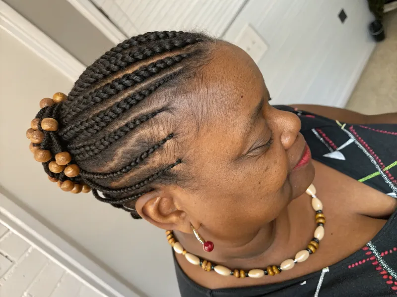 Crown-Focused Fulani Braids