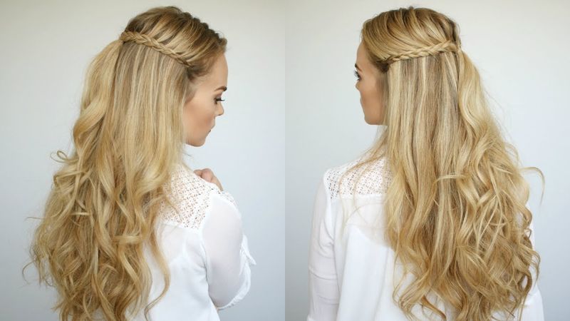 Side Dutch Braid with Beach Waves
