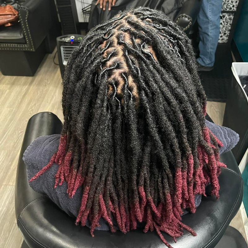 Twisted Locs with Colorful Wraps