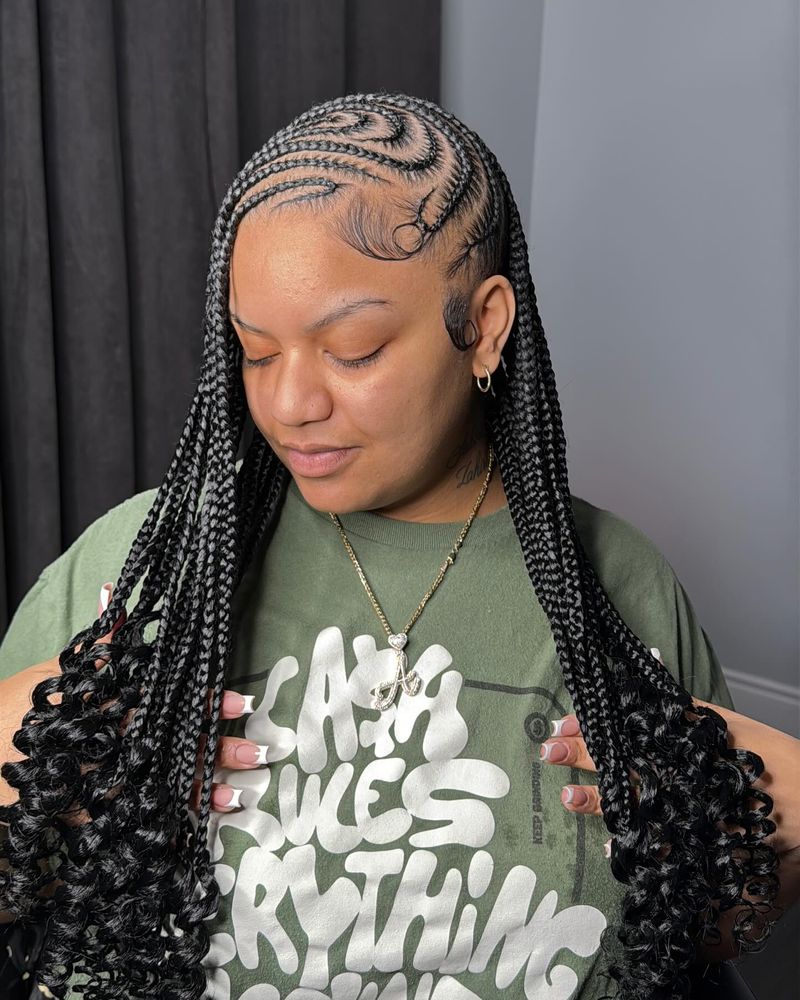 Fulani-Inspired Side Braids