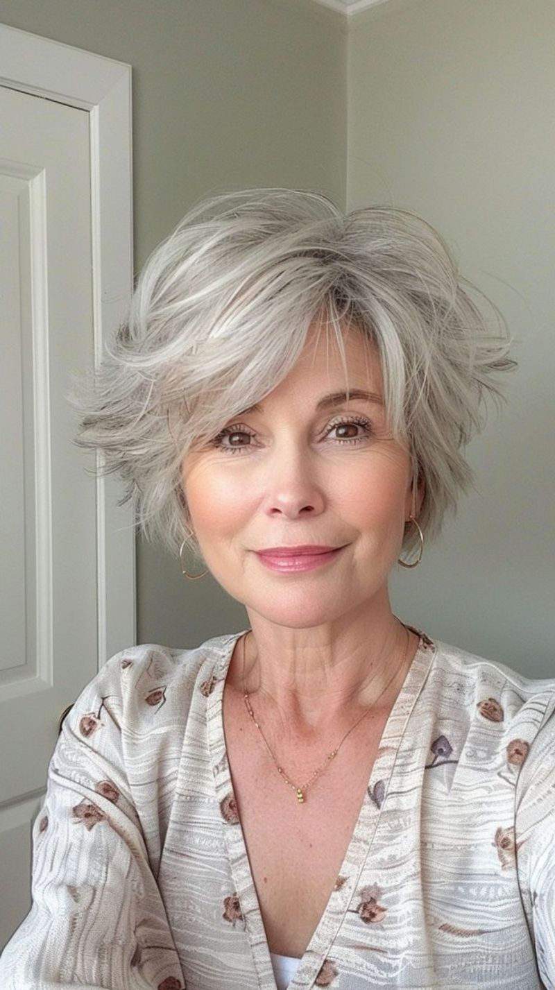 Textured Crop with Wispy Bangs