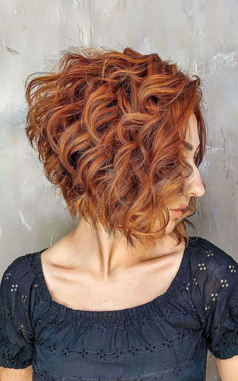Textured Curly Lob Stack