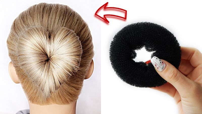Heart-Shaped Curly Bun