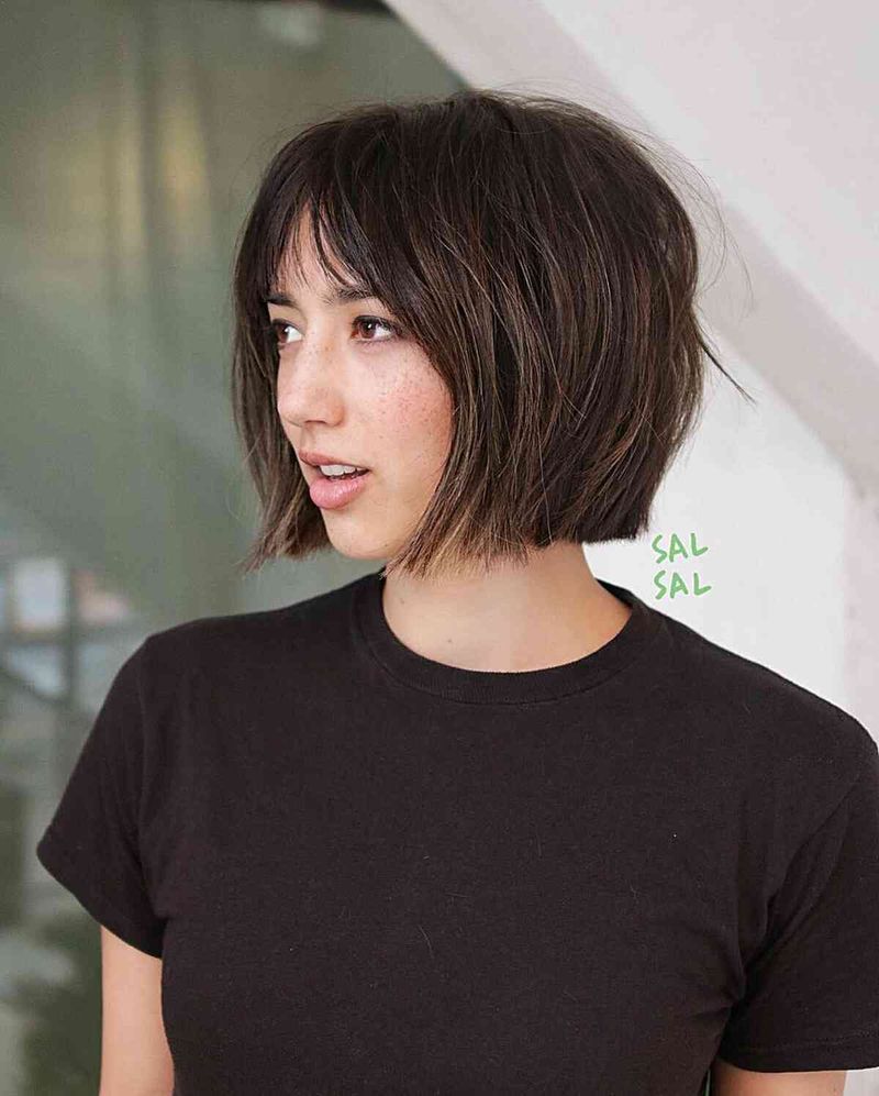 Layered Jawline Bob