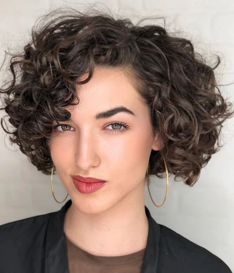 French Bob with Natural Curls