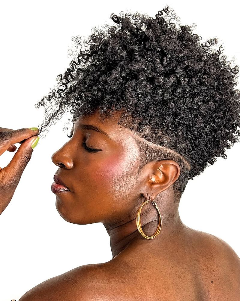 Side-Swept Pixie With Defined Coils