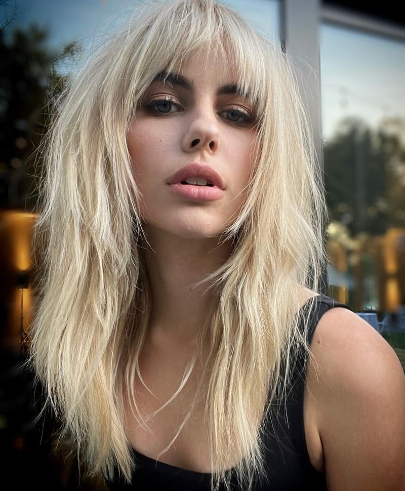 Platinum Blonde Rocker Shag