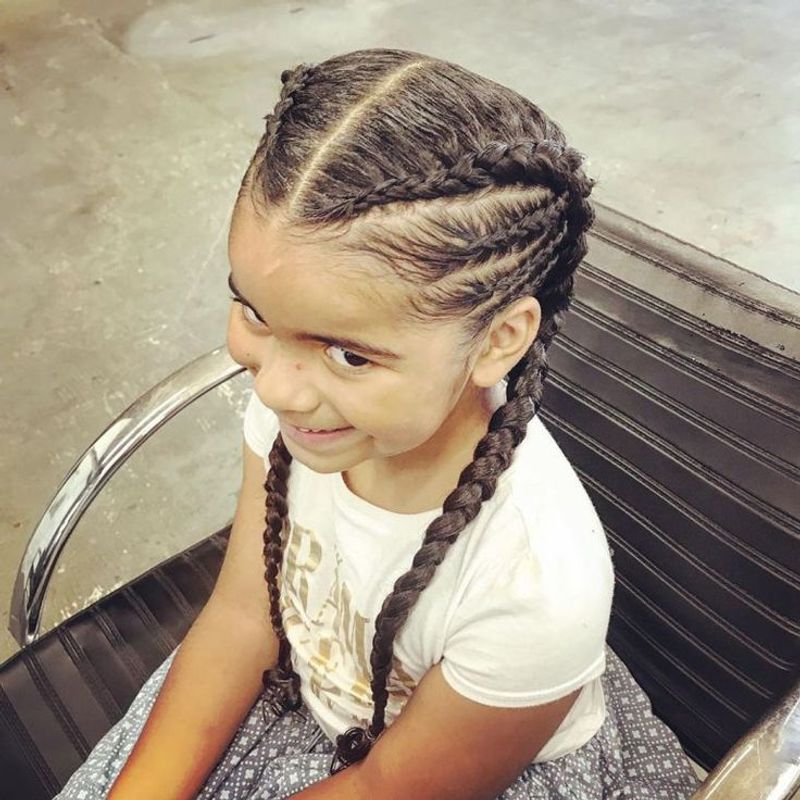 Curly Dutch Braids