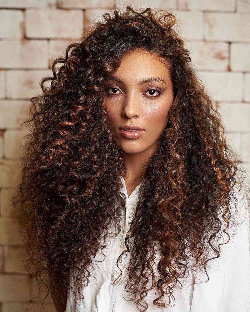 Long Layered Curls with Balayage