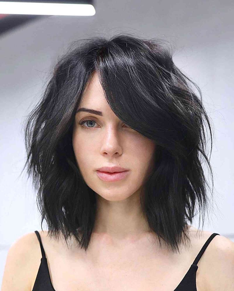 Razored Mid-Length Cut
