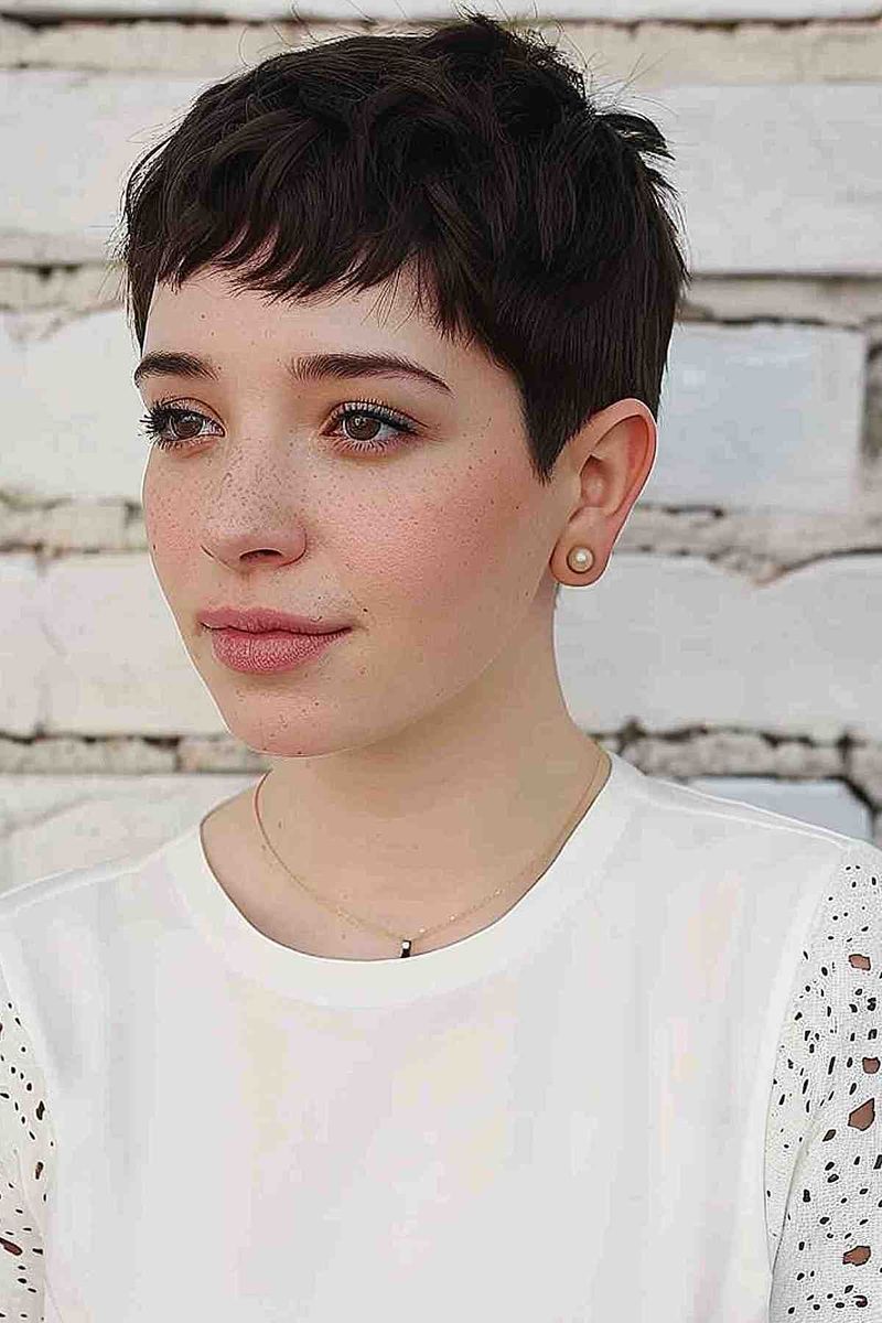 Pixie Cut with Micro-Bangs