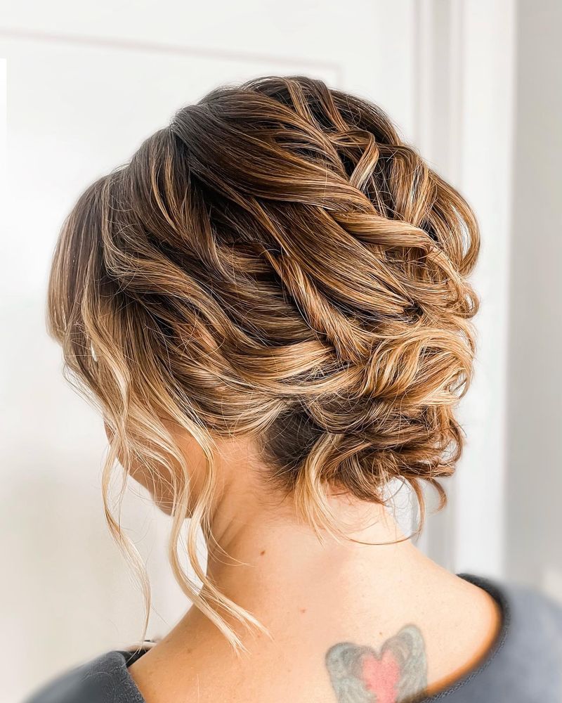 Twisted Updo for Shorter Lengths