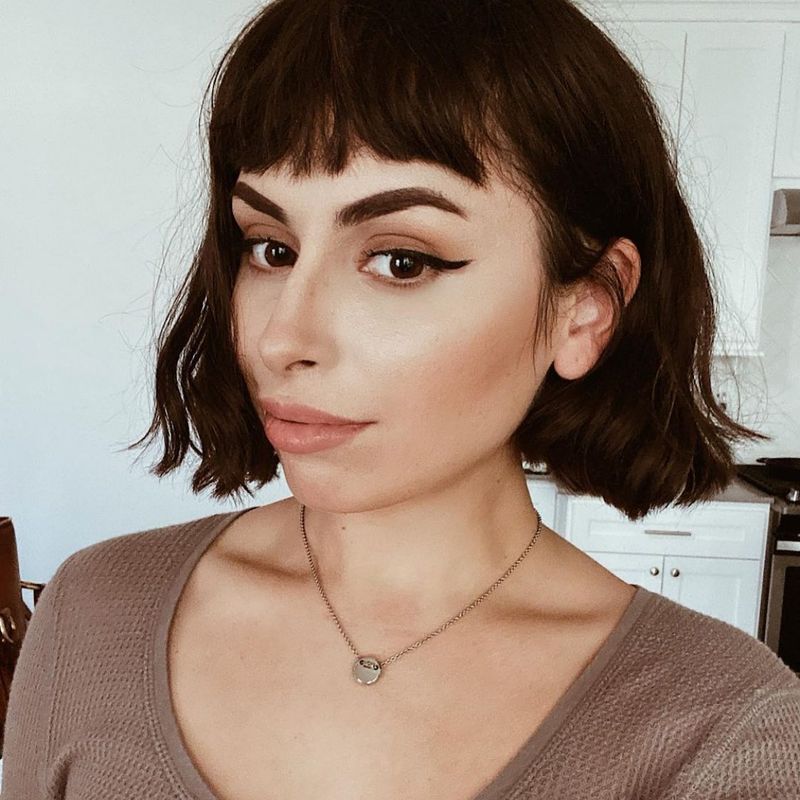 Choppy Chin-Length Cut with Micro-Bangs