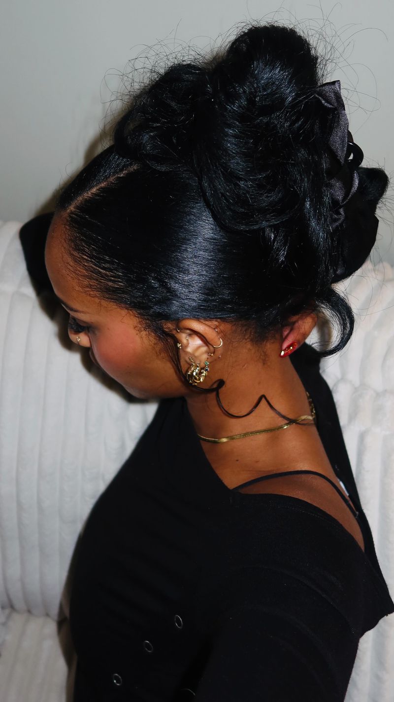 Claw Clip Cascading Updo