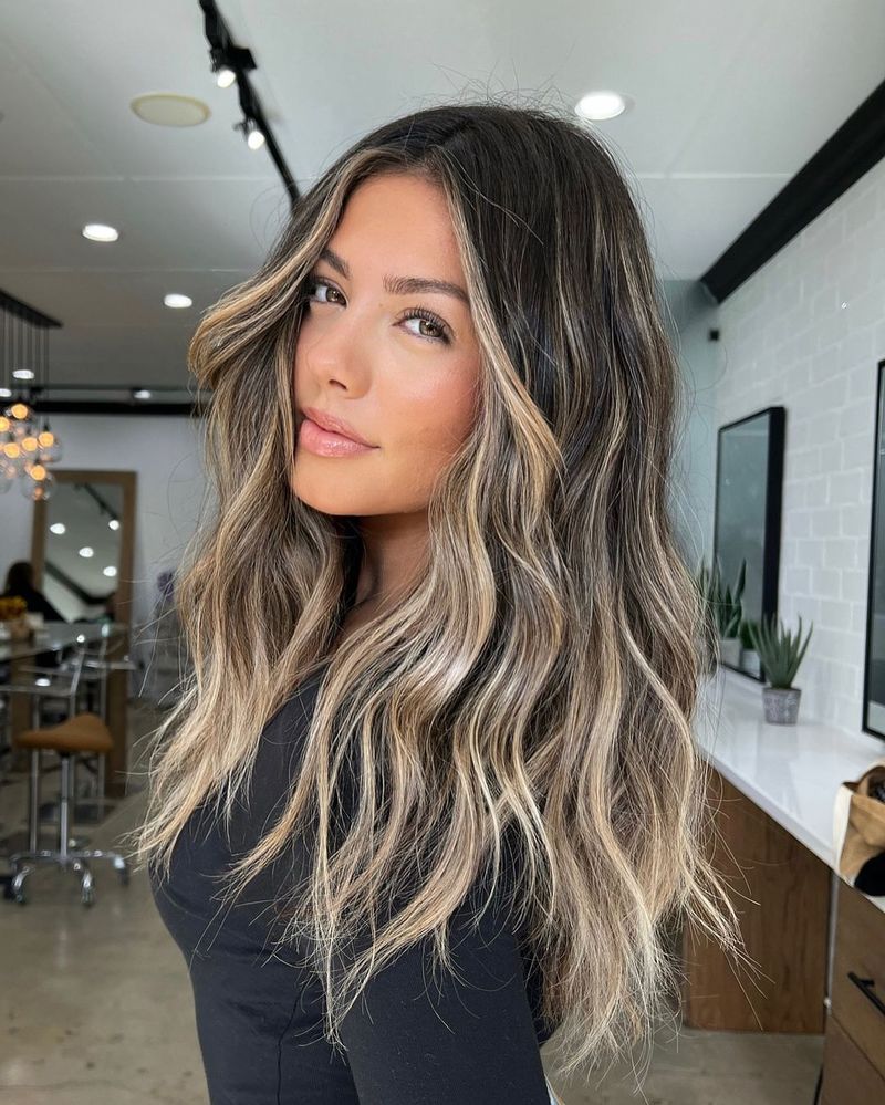 Subtle Balayage with Beach Waves
