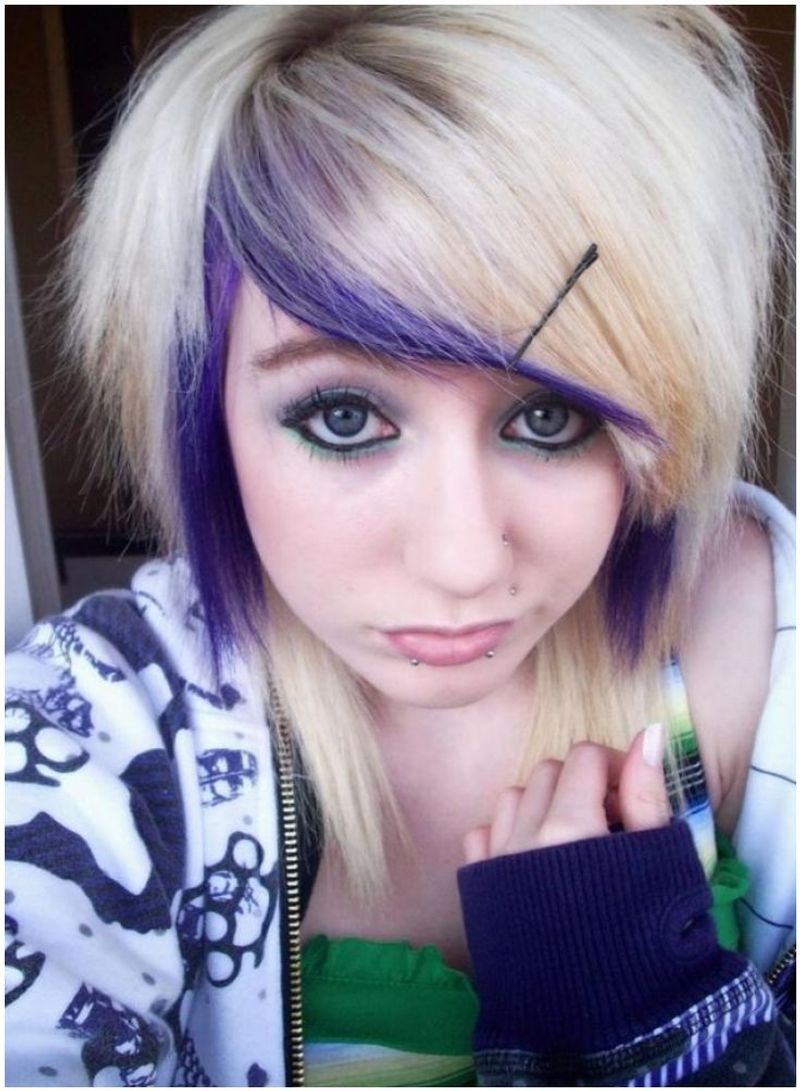 Side-Swept Emo Bangs