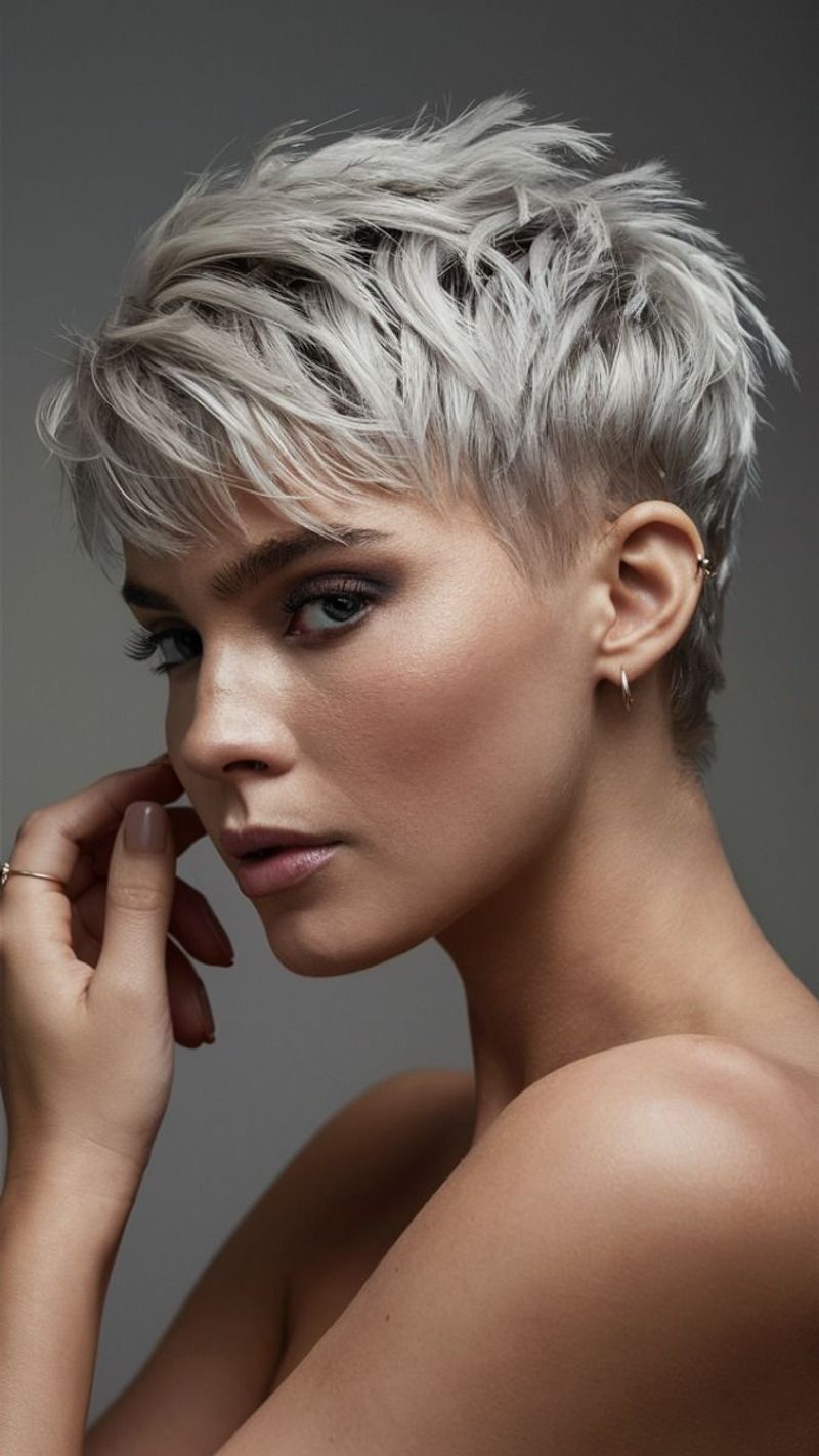 Pixie Cut with Feathered Crown